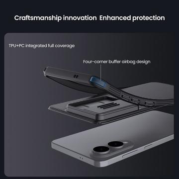Samsung Galaxy S25 Edge Nillkin CamShield Pro Hybrid Cover - Sort