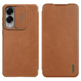 Samsung Galaxy S25 Edge Nillkin Qin Pro Flip Cover - Brun