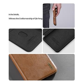 Samsung Galaxy S25 Edge Nillkin Qin Pro Flip Cover - Brun