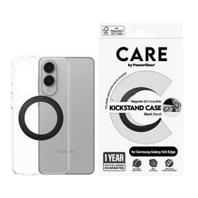 Samsung Galaxy S25 Edge PanzerGlass Care Kickstand Cover - MagSafe-kompatibel - Klar / Sort