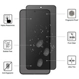 Samsung Galaxy S25 Edge Privacy Full Cover Skærmbeskyttelse Hærdet Glas - Sort Kant