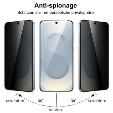 Samsung Galaxy S25 Edge Privacy Full Cover Skærmbeskyttelse Hærdet Glas - Sort Kant