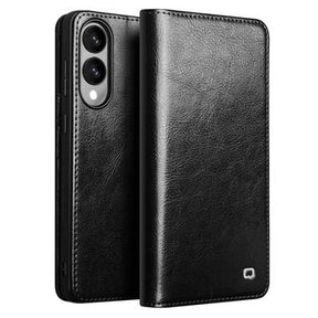 Samsung Galaxy S25 Edge Qialino Classic Læderpung - Sort