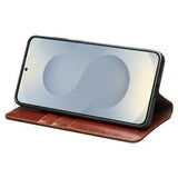Samsung Galaxy S25 Edge Qialino Classic Læderpung - Mørkebrun