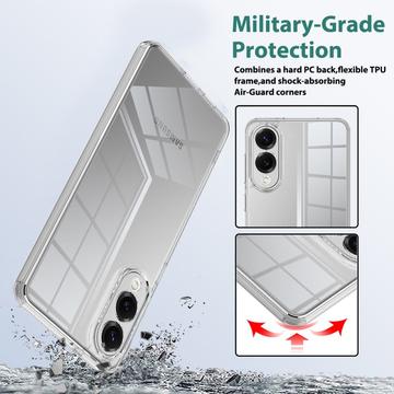 Samsung Galaxy S25 Edge Ridsefast Hybrid Cover - Gennemsigtig