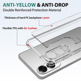 Samsung Galaxy S25 Edge Ridsefast Hybrid Cover - Gennemsigtig