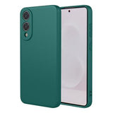 Samsung Galaxy S25 Edge stødsikkert silikone cover - sortgrønt
