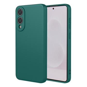 Samsung Galaxy S25 Edge stødsikkert silikone cover - sortgrønt