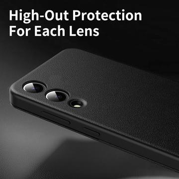 Samsung Galaxy S25 Edge Smart Clear View Flip etui med kortplads - Sort