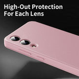 Samsung Galaxy S25 Edge Smart Clear View Flip etui med kortplads - Pink