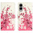 Samsung Galaxy S25 Edge Style Series Pung Taske - Pink Blomster