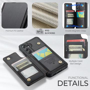 Samsung Galaxy S25 FE Caseme C22-etui RFID-kortpung - Sort