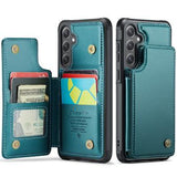 Samsung Galaxy S25 FE Caseme C22-etui RFID-kortpung - grøn