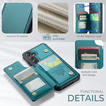 Samsung Galaxy S25 FE Caseme C22-etui RFID-kortpung - grøn