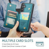Samsung Galaxy S25 FE Caseme C22-etui RFID-kortpung - grøn