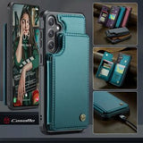 Samsung Galaxy S25 FE Caseme C22-etui RFID-kortpung - grøn