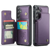 Samsung Galaxy S25 FE Caseme C22-etui RFID-kortpung - lilla