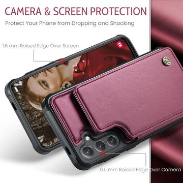 Samsung Galaxy S25 FE Caseme C22-etui RFID-kortpung - rød