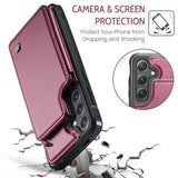Samsung Galaxy S25 FE Caseme C22-etui RFID-kortpung - rød