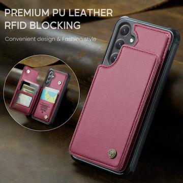 Samsung Galaxy S25 FE Caseme C22-etui RFID-kortpung - rød