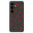 Samsung Galaxy S25 FE TPU-cover med kirsebærmønster - sort