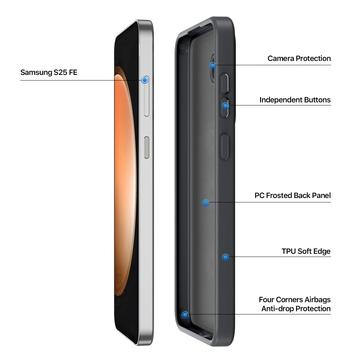 Samsung Galaxy S25 FE Dux Ducis Yind Hybrid Cover - MagSafe-kompatibel - Sort