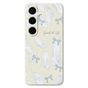 Samsung Galaxy S25 FE TPU-cover med fjermønster - Beige