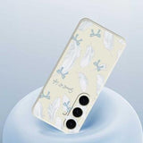 Samsung Galaxy S25 FE TPU-cover med fjermønster - Beige
