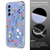 Samsung Galaxy S25 FE TPU-cover med blomstermønster - tusindfryd
