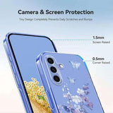 Samsung Galaxy S25 FE TPU-cover med blomstermønster - Lilla
