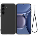 Samsung Galaxy S25 FE Flydende silikone cover med håndrem - sort