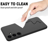 Samsung Galaxy S25 FE Flydende silikone cover med håndrem - sort