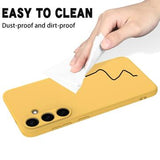 Samsung Galaxy S25 FE Flydende silikone cover med håndrem - gul