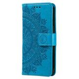 Samsung Galaxy S25 FE Mandala Series Etui med Pung - Blå