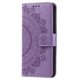 Samsung Galaxy S25 FE Mandala Series Etui med Pung - Lilla