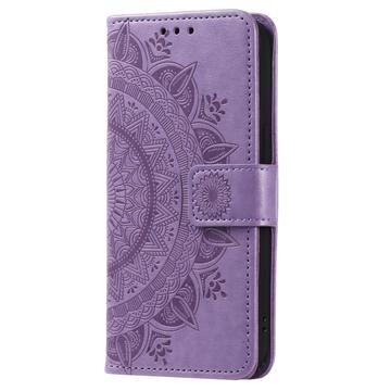 Samsung Galaxy S25 FE Mandala Series Etui med Pung - Lilla