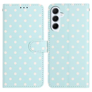 Samsung Galaxy S25 FE Pung Etui med Prikket Mønster - Blå