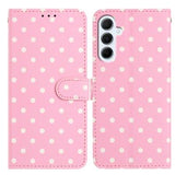 Samsung Galaxy S25 FE Pung Etui med Prikket Mønster - Pink