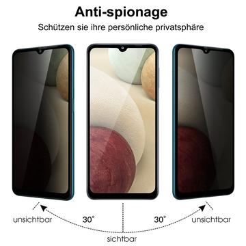 Samsung Galaxy S25 FE Privacy Full Cover Skærmbeskytter Hærdet Glas - Sort Kant