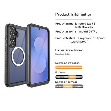 Samsung Galaxy S25 FE Redpepper IP68 Magnetisk Vandtæt Cover - Sort