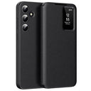 Samsung Galaxy S25 FE Smart Clear View Flip etui med kortplads - Sort