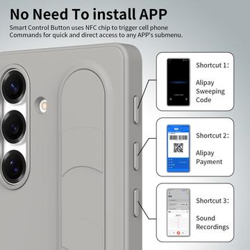 Samsung Galaxy S25 FE Smart hybrid cover med stående greb - Titaniumgrå