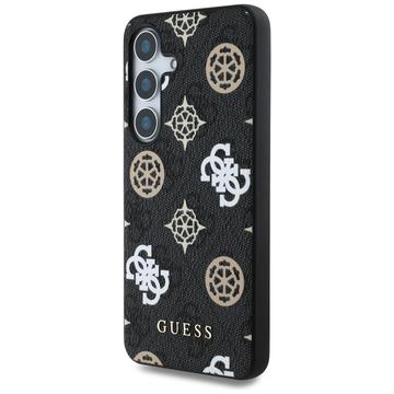 Samsung Galaxy S25 Guess 4G Printed Colored Peony Pattern MagSafe Cover - Sort