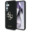 Samsung Galaxy S25 Guess Big 4G Logo Bottom Script Silikone Cover - Sort
