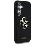 Samsung Galaxy S25 Guess Big 4G Logo Bottom Script Silikone Cover - Sort