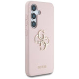 Samsung Galaxy S25 Guess Big 4G Logo Bottom Script Silikone Cover - Pink
