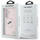 Samsung Galaxy S25 Karl Lagerfeld Double Heads Flydende Silikone MagSafe Cover - Pink