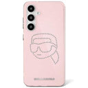 Samsung Galaxy S25 Karl Lagerfeld Rhinestones Karl Head Logo Cover - Pink