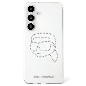 Samsung Galaxy S25 Karl Lagerfeld Rhinestones Karl Head Logo Cover - Gennemsigtig