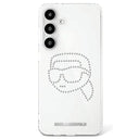 Samsung Galaxy S25 Karl Lagerfeld Rhinestones Karl Head Logo Cover - Gennemsigtig